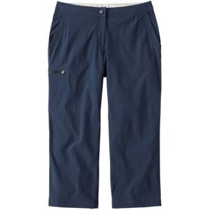 L.L. Bean Water-Repellent Comfort Trail Pants, Mid-Rise Straight-Leg Crop Sz 12